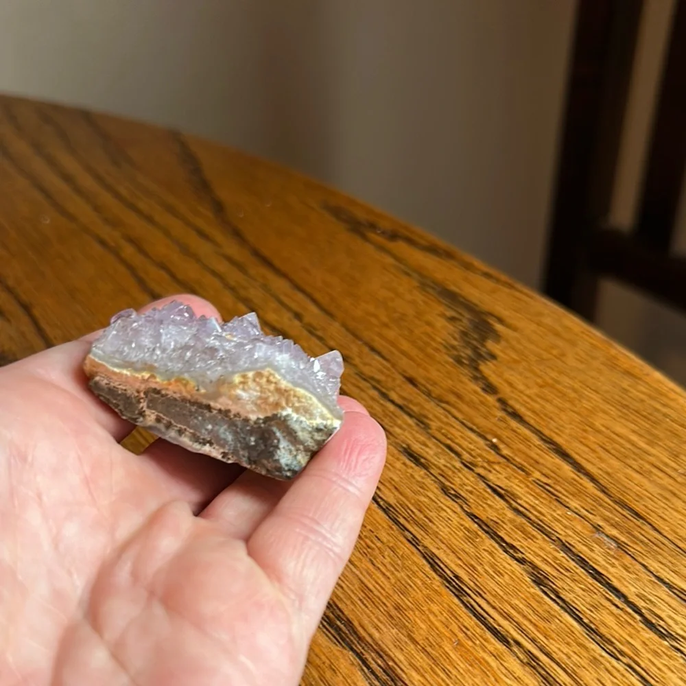 Amethyst Crystal Smiling Happy Hedgehog